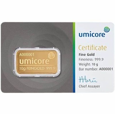 Umicore - 10g - investicinis aukso luitas