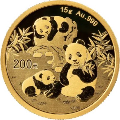 Panda (2025) - 15g - auksinė investicinė moneta