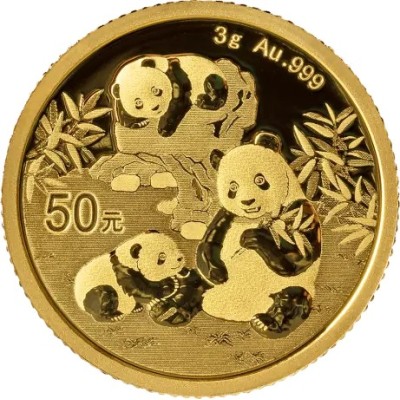 Panda (2025) - 3 g - auksinė investicinė moneta