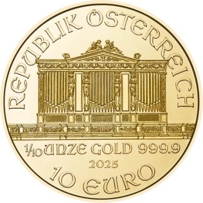 Wiener Philharmoniker (2025) - 1/10 Oz - auksinė investicinė moneta