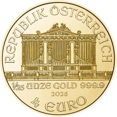 Wiener Philharmoniker (2025) - 1/25 Oz - auksinė investicinė moneta