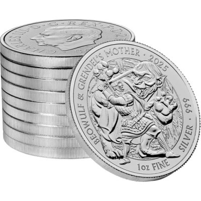 Mitai ir legendos - Beovulfas ir Grendelio motina - 1 oz - sidabro investicinė moneta