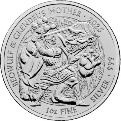 Mitai ir legendos - Beovulfas ir Grendelio motina - 1 oz - sidabro investicinė moneta