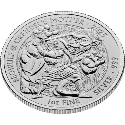 Mitai ir legendos - Beovulfas ir Grendelio motina - 1 oz - sidabro investicinė moneta