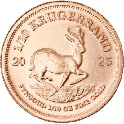 Krugerrandas (2025) - 1/10 Oz - auksinė investicinė moneta