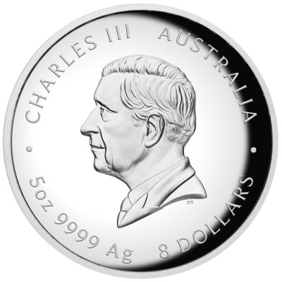 Mėnulio gyvatė - 5 oz - sidabrinė kolekcinė moneta