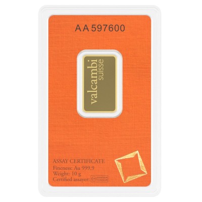 Valcambi 10 g - Investicinis aukso luitas