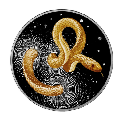 Herpetonas gyvatė - 1 oz sidabro kolekcinė moneta
