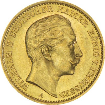 Vokietijos imperijos 20 markių - 7,96 g - auksinė investicinė moneta