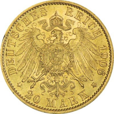 Vokietijos imperijos 20 markių - 7,96 g - auksinė investicinė moneta