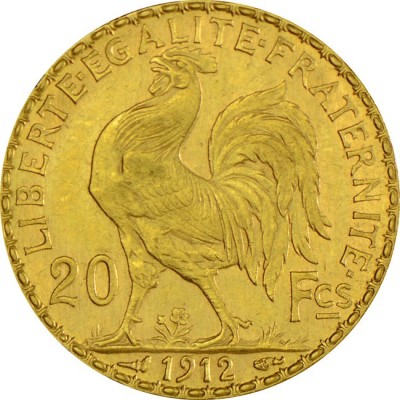 20 frankų - 6,45 g - auksinė investicinė moneta