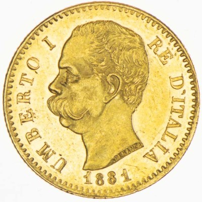Italija 20 larių - 6,45 g - auksinė investicinė moneta