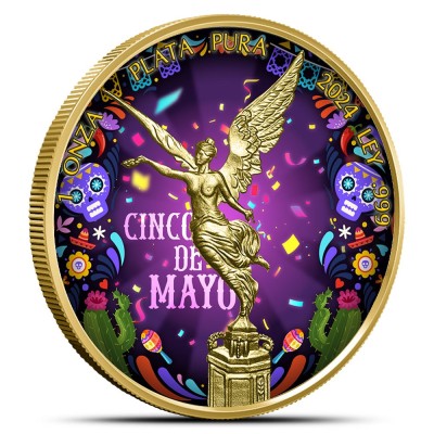 Meksika - Libertad 2024, Cinco de Mayo - Sidabrinė kolekcinė moneta
