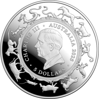 Gyvatės metai - 1 oz - kolekcinė sidabro moneta