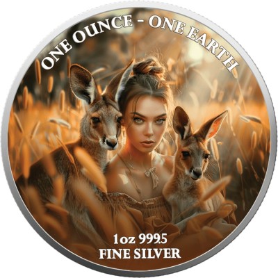 Žemė - 1 oz - Australija - Kolekcinė sidabro moneta