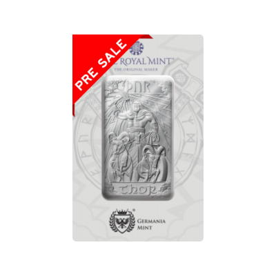 Šiaurės dievai - Thor - 10 Oz - sidabro investicinis luitas