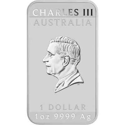 Drakonas stačiakampio formos (2025) - 1 Oz - Sidabrinė investicinė moneta
