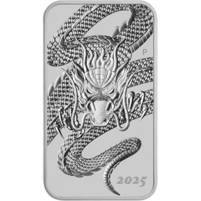 Drakonas stačiakampio formos (2025) - 1 Oz - Sidabrinė investicinė moneta