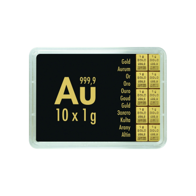 Aukso luitas Valcambi 10x1 g - investicinis aukso luitas