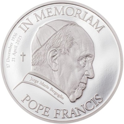Popiežius Pranciškus - 1 uncijos sidabro kolekcinė moneta