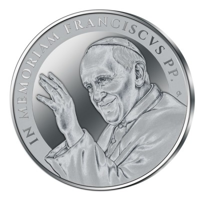 In memoriam - Popiežius Pranciškus - 1 oz - kolekcinė sidabro moneta