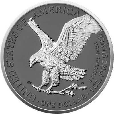 Amerikos erelis, sidabrinis žiedas - 1 oz - Kolekcinė sidabro moneta