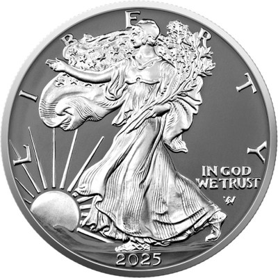 Amerikos erelis, sidabrinis žiedas - 1 oz - Kolekcinė sidabro moneta