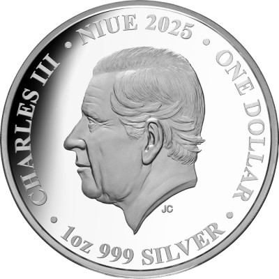 Karalius Karolis III. ir karalienė Elžbieta II. - 1 oz - kolekcinė sidabrinė moneta (pristatymas 20.7.2025)