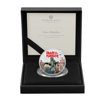Iron Maiden - R.I.P Eddie - 1 Oz - Sidabrinė kolekcinė moneta (pristatymas 28.8.2025)