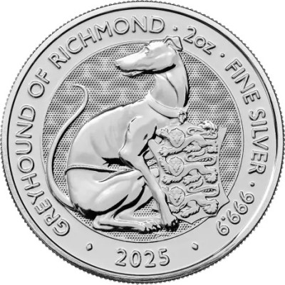 Tiudorų žvėrys Ričmondo kurtas - 2 Uz - Sidabrinė investicinė moneta