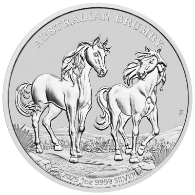 Australijos Brumby (2025) - 1 Oz - Sidabrinė investicinė moneta (pristatymas 2025 9 10)
