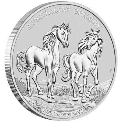 Australijos Brumby (2025) - 1 Oz - Sidabrinė investicinė moneta (pristatymas 2025 9 10)