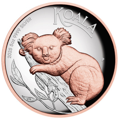 Australijos koala (2025) - 5 oz sidabro kolekcinė moneta (pristatymas 2025 9 25)