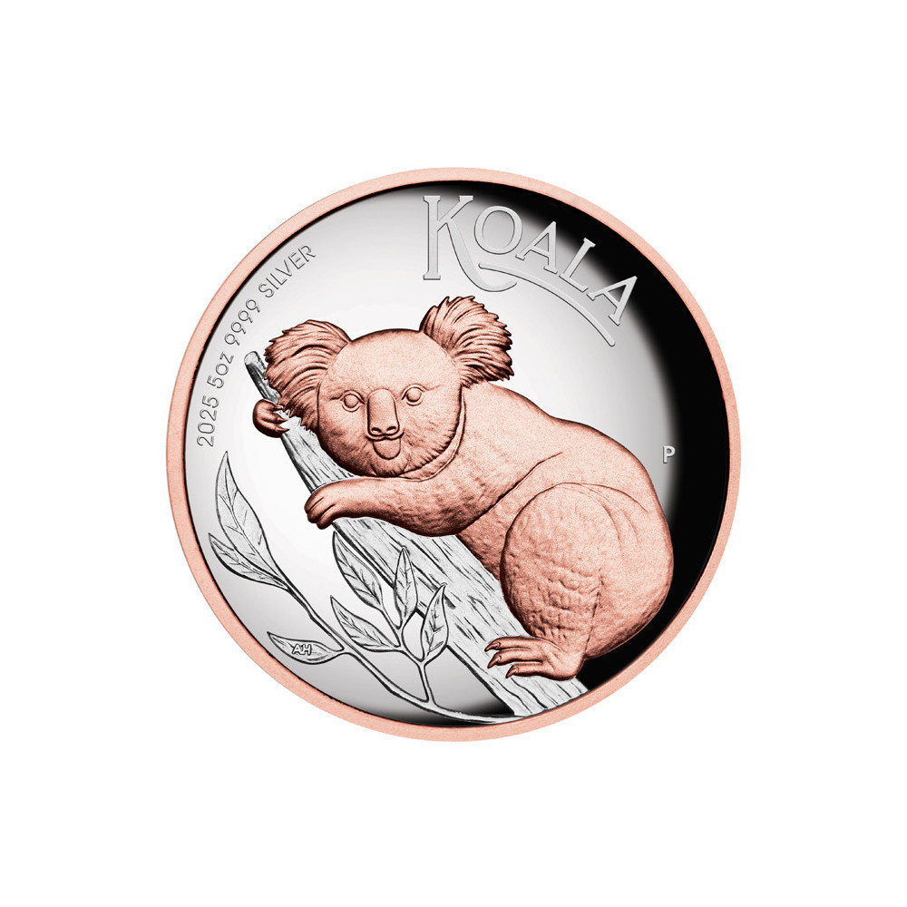 Australijos koala (2025) - 5 oz sidabro kolekcinė moneta (pristatymas 2025 9 25)