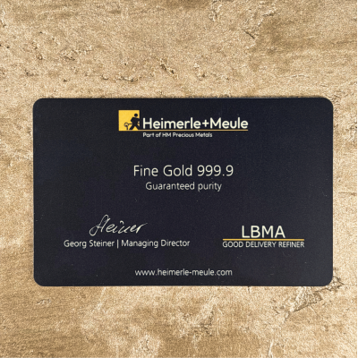 Heimerle + Meule - 0,5g - aukso investicinis luitas