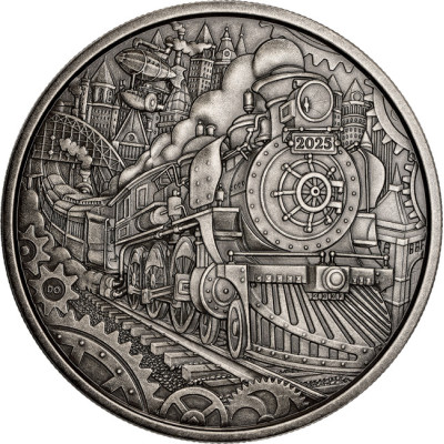 Garo lokomotyvas - 3 oz - Sidabrinė kolekcinė moneta