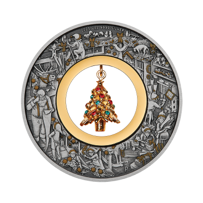 Kalėdų Senelio dirbtuvės (2025 m.) - 2 oz - Sidabrinė...