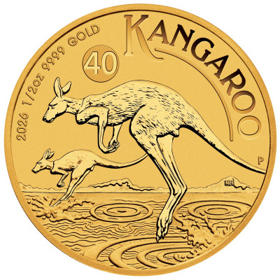 Australijos kengūra (2026) - 1/2 Oz - auksinė investicinė...