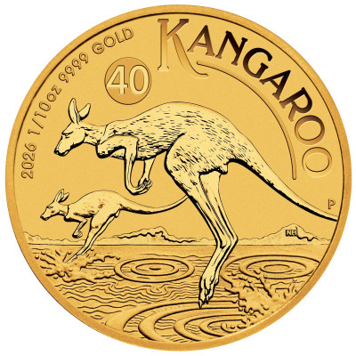 Australijos kengūra (2026) - 1/10 Oz - auksinė...