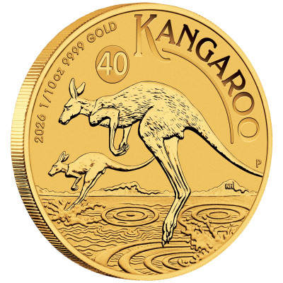Australijos kengūra (2026) - 1/10 Oz - auksinė investicinė moneta