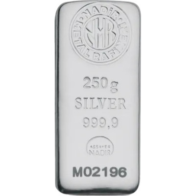 "Nadir Metal Rafineri" - 250 g - sidabro investicinis luitas