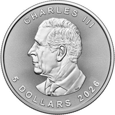 Klevo lapas (2026) - 1 Oz - Sidabrinė investicinė moneta