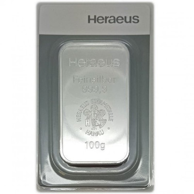 Argor-Heraeus 100 g - Investiciniai sidabro luitai