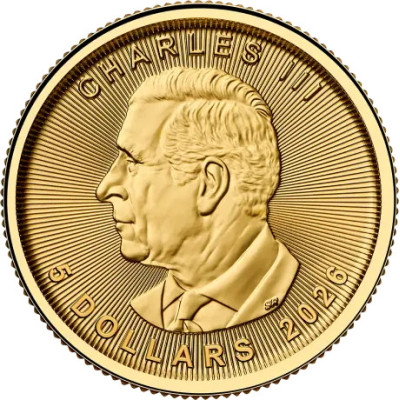 Klevo lapas (2026) - 1/10 Oz - auksinė investicinė moneta