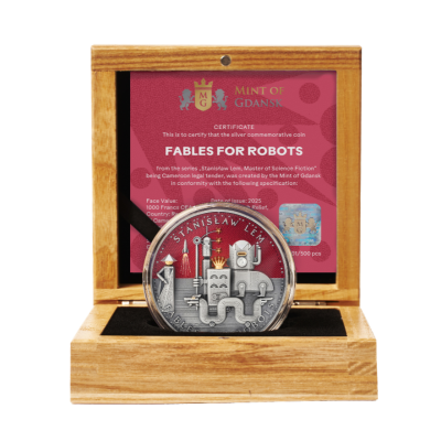 Stanislavas Lemas - Pasakos robotams - 2 oz - Sidabrinė kolekcinė moneta
