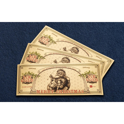 Santa Bucks Aurum - 24k aukso banknotas
