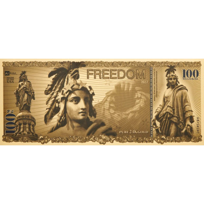 Freedom Aurum - 24k aukso banknotas (100mg)