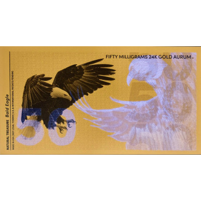 Baltasis Erelis Aurum - 24k aukso banknotas (50mg)