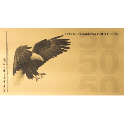 Baltasis Erelis Aurum - 24k aukso banknotas (50mg)