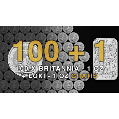 100+1 - 100 Britannia (2026) - 1 Oz - Silver Investment...